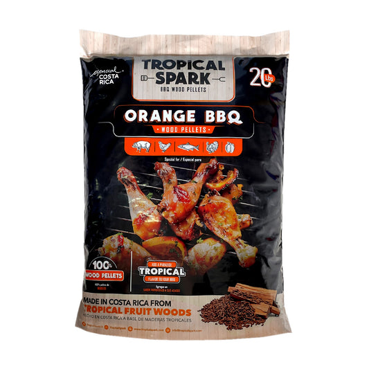 PELLETS PARA AHUMAR CARNES SABOR NARANJA 9.07KG